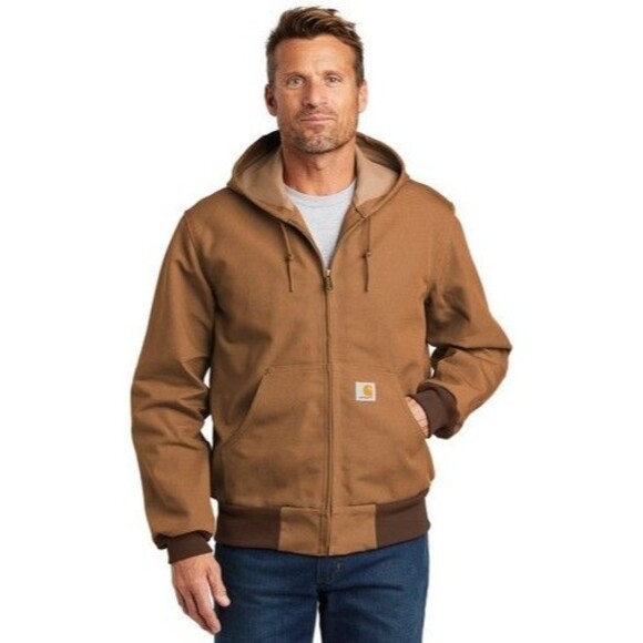 Carhartt Thermal Lined Duck Canvas Active Jacket J131 Large Tall USA Made Union - Picture 2 of 15
